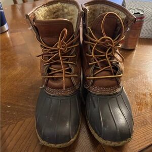 L.L. Bean Brown and Black Waterproof Boots